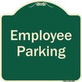 Signmission Designer Series-Employee Parking Sign, Green Heavy-Gauge Aluminum, 18" x 18", G-1818-9850 A-DES-G-1818-9850